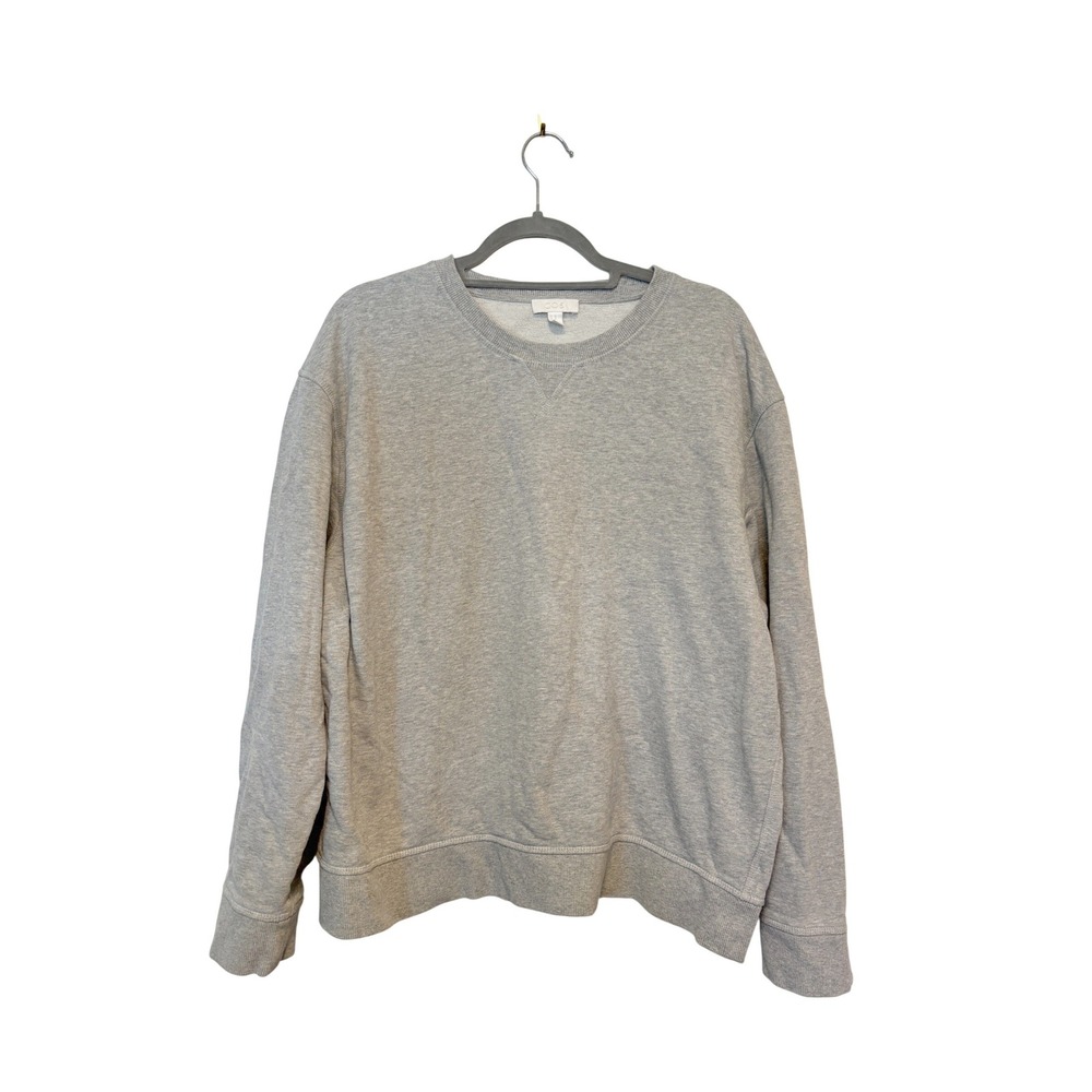 COS Grey Crewneck Sweatshirt Minimalist Cotton French Terry Pullover XL